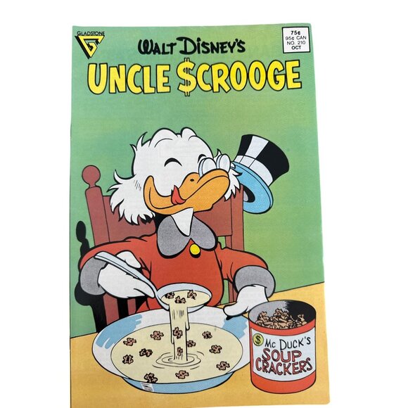Gladstone Walt Disneys Uncle Scrooge Comic #210 October 1986 Bagged Boarded - Picture 1 of 6